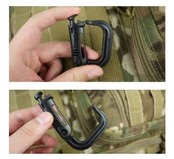 ウェブドミネーター Dリング MOLLE対応 360 回転 Dリング ウェビングクリップ ギアクリップ 高強度軽量 カラビナ グリムロックトリング&バックル アルミ合金 カラビナキー,PALSウェビング対応 バックロック吊り アウトドア用 パック用(30個セット)