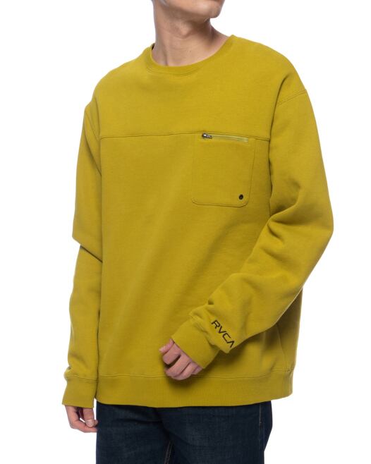 RVCA (ルーカ) FAKE CR クルー スウェット シトロン (CIT) BB042003 トレーナー