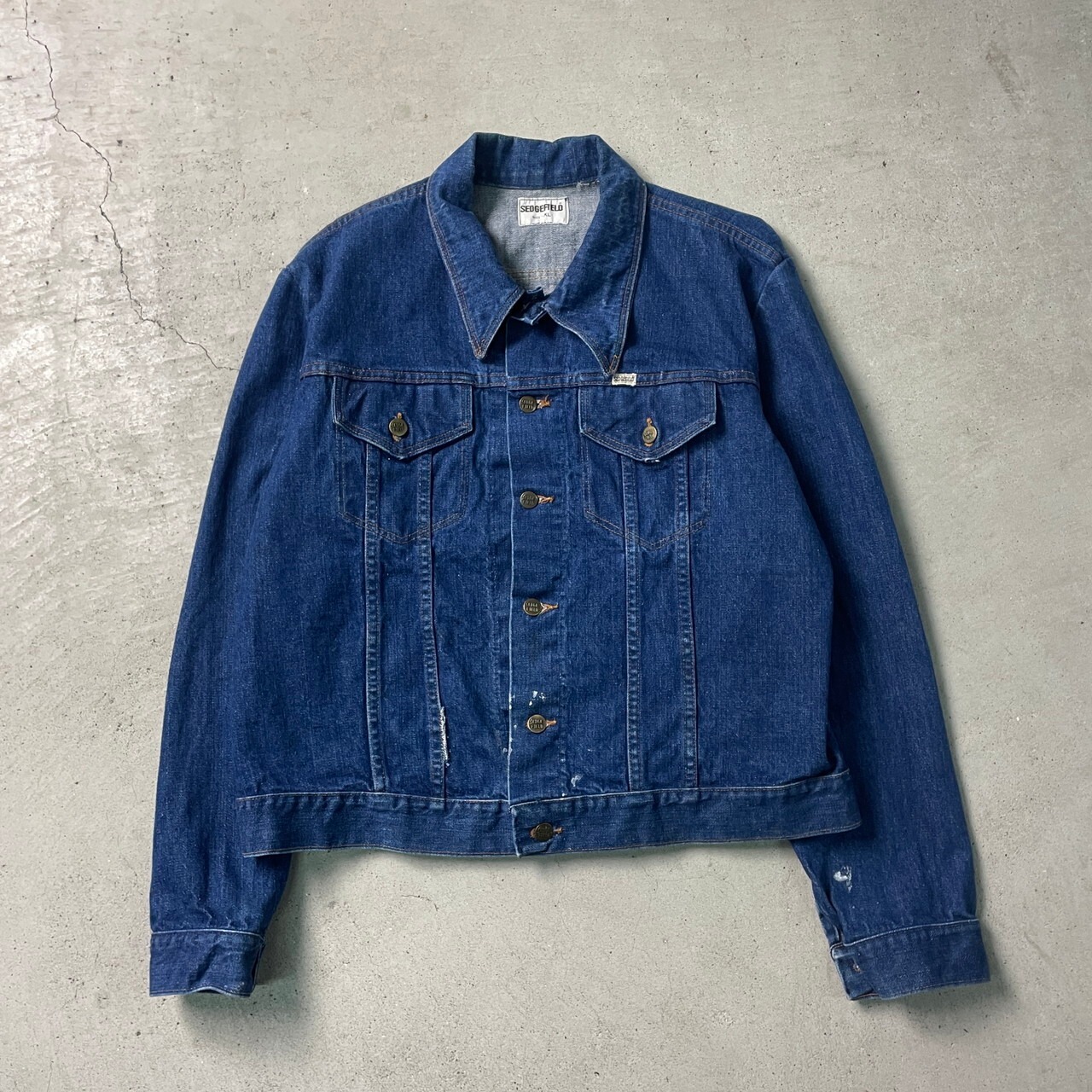70年~80年代 USA製 SEDGFIELD デニムジャケット メンズM-L相当 古着 