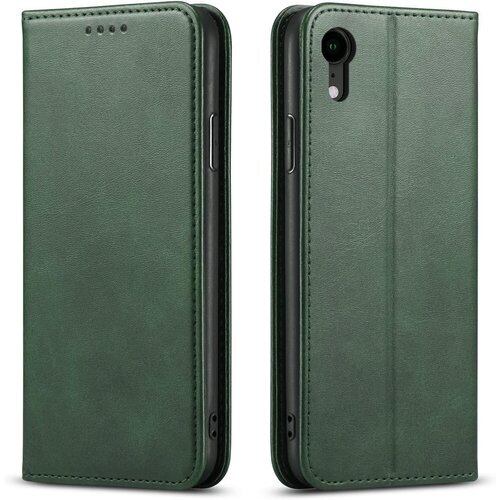 iphone xr ケース iphonexr ケース イフォン xr ケース スマホケース 手帳型 携帯カバー レザー 耐衝撃 軽量 着脱しやすい 放熱性 マグネット式 カード収納 スタンド機能 iphone ケースxr 対応 360度保護 PinLiSheng iphone xr グリーン 1806