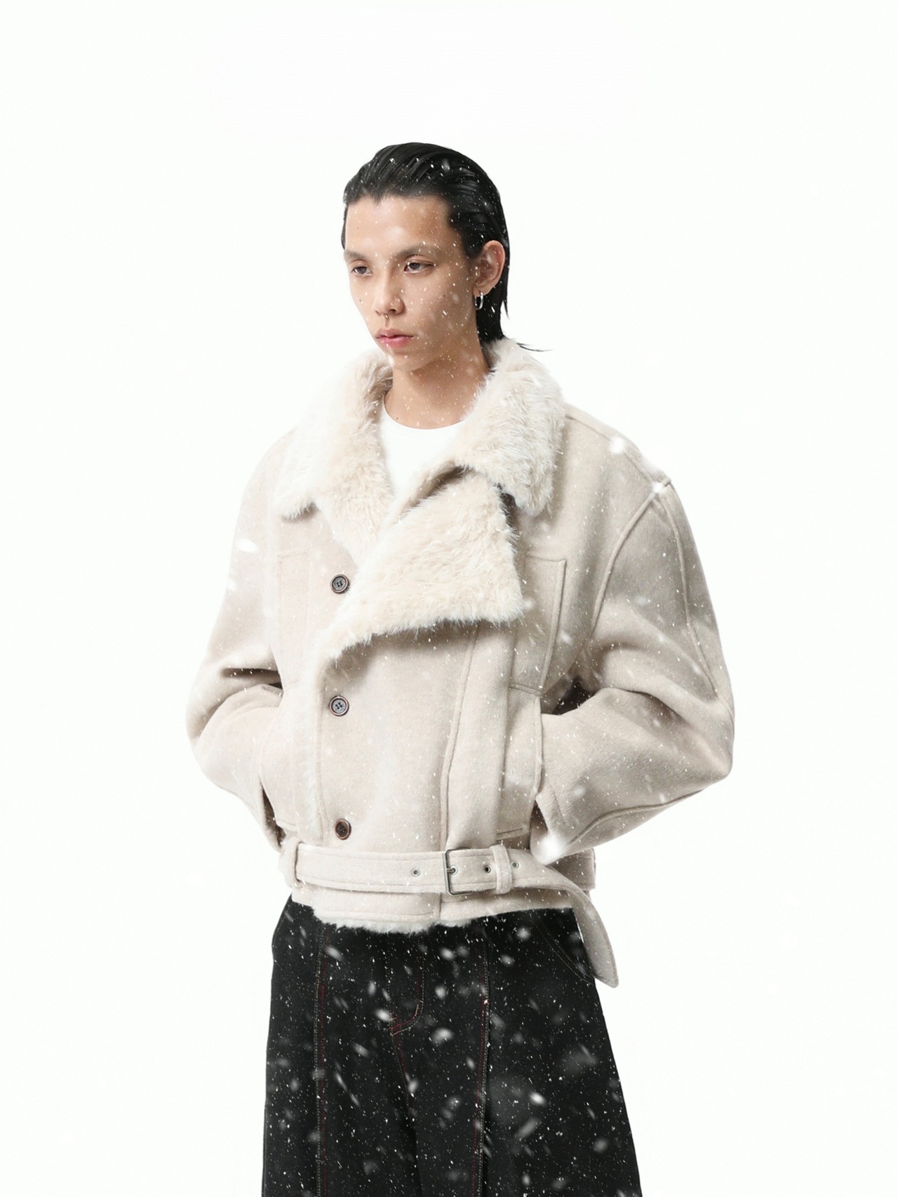 BOOGOOVOGUE Heavy Wool Blend Puffer