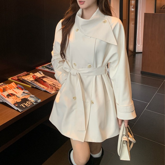 Stand collar middle coat　B3107