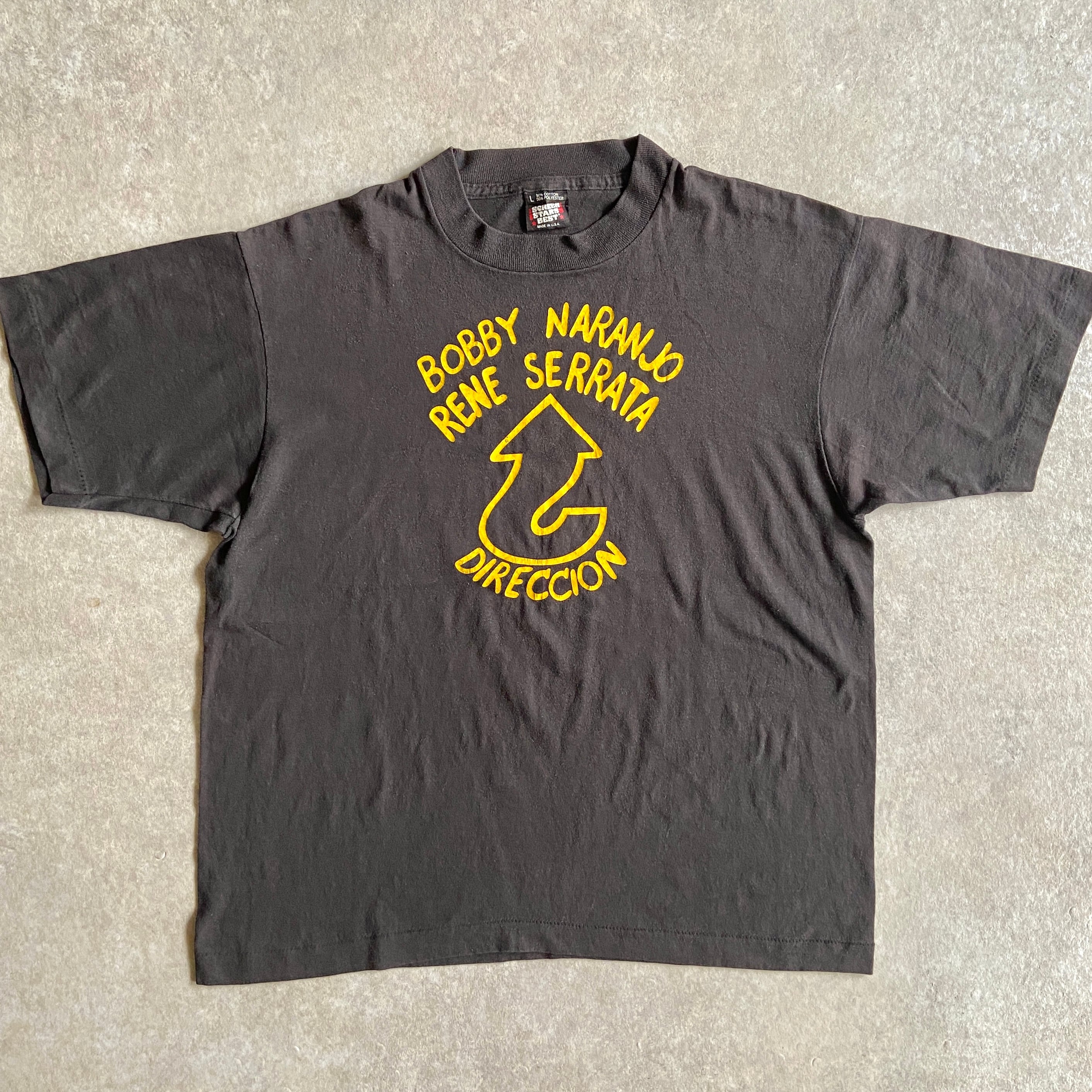 1990s "BOBBY NARANJO & RENE SERRATA" Tee L Made in USA