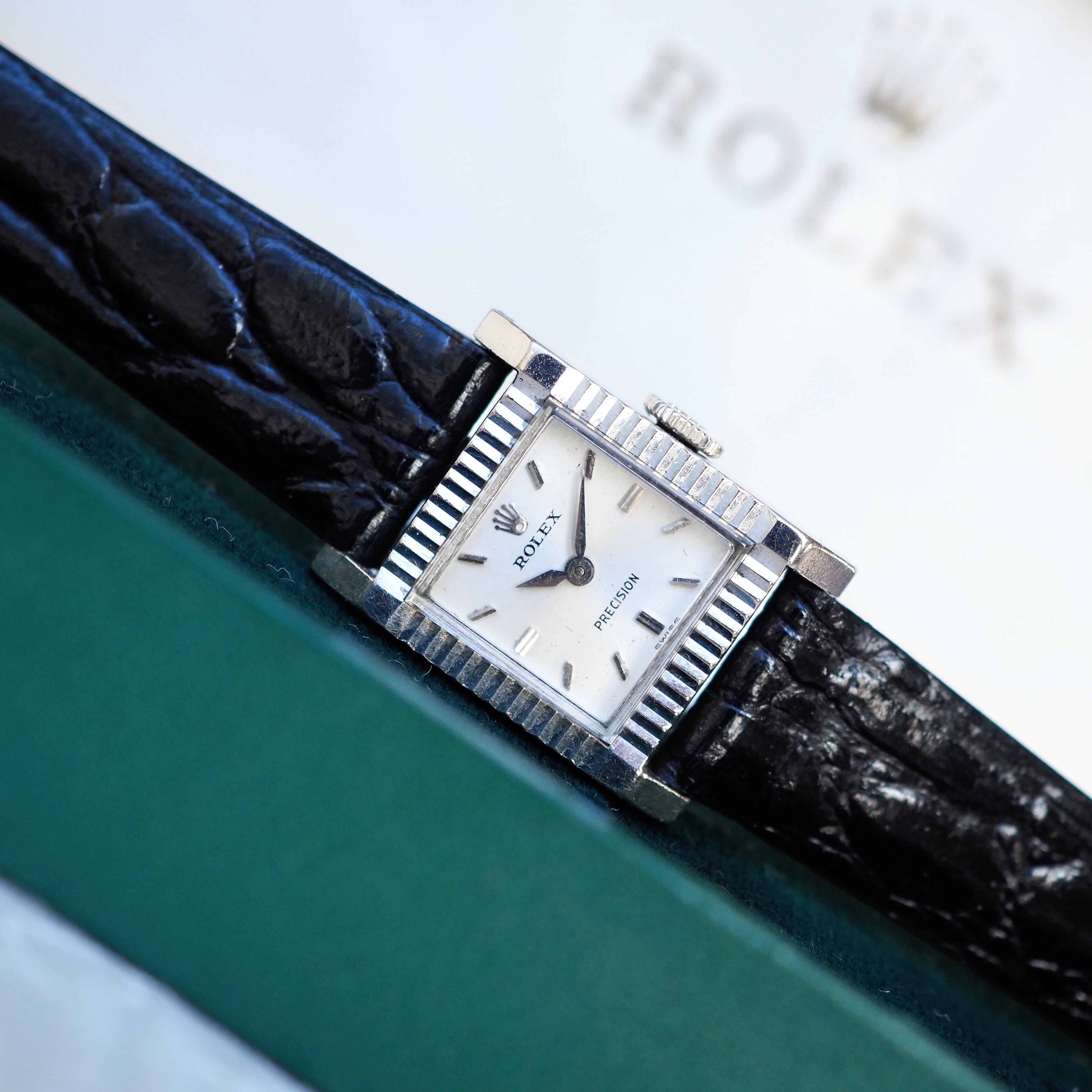 ROLEX precision K18YG 格子ベゼル アンティーク時計 OH済 ROLEX precision K18YG 台形ケース アンティーク時計 | Plumage