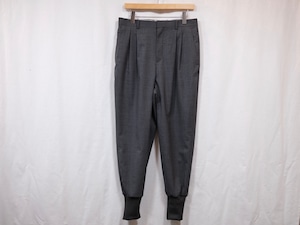 DIGAWEL” 2 Tuck tapered hem rib pants C.Gray”