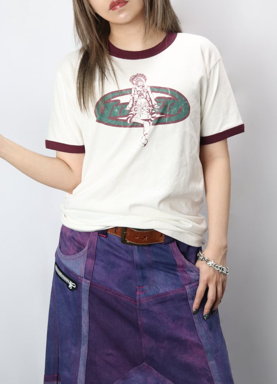 Logo Girl ringer T-shirt (ロゴ ガール リンガー ティーシャツ