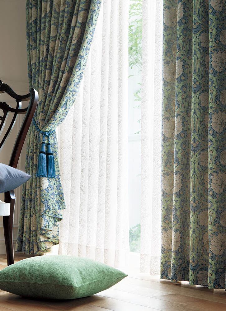 ウィリアムモリス　カーテン　PIMPERNEL William Morris -ウィリアムモリス ピンパーネル ハニー カーテン