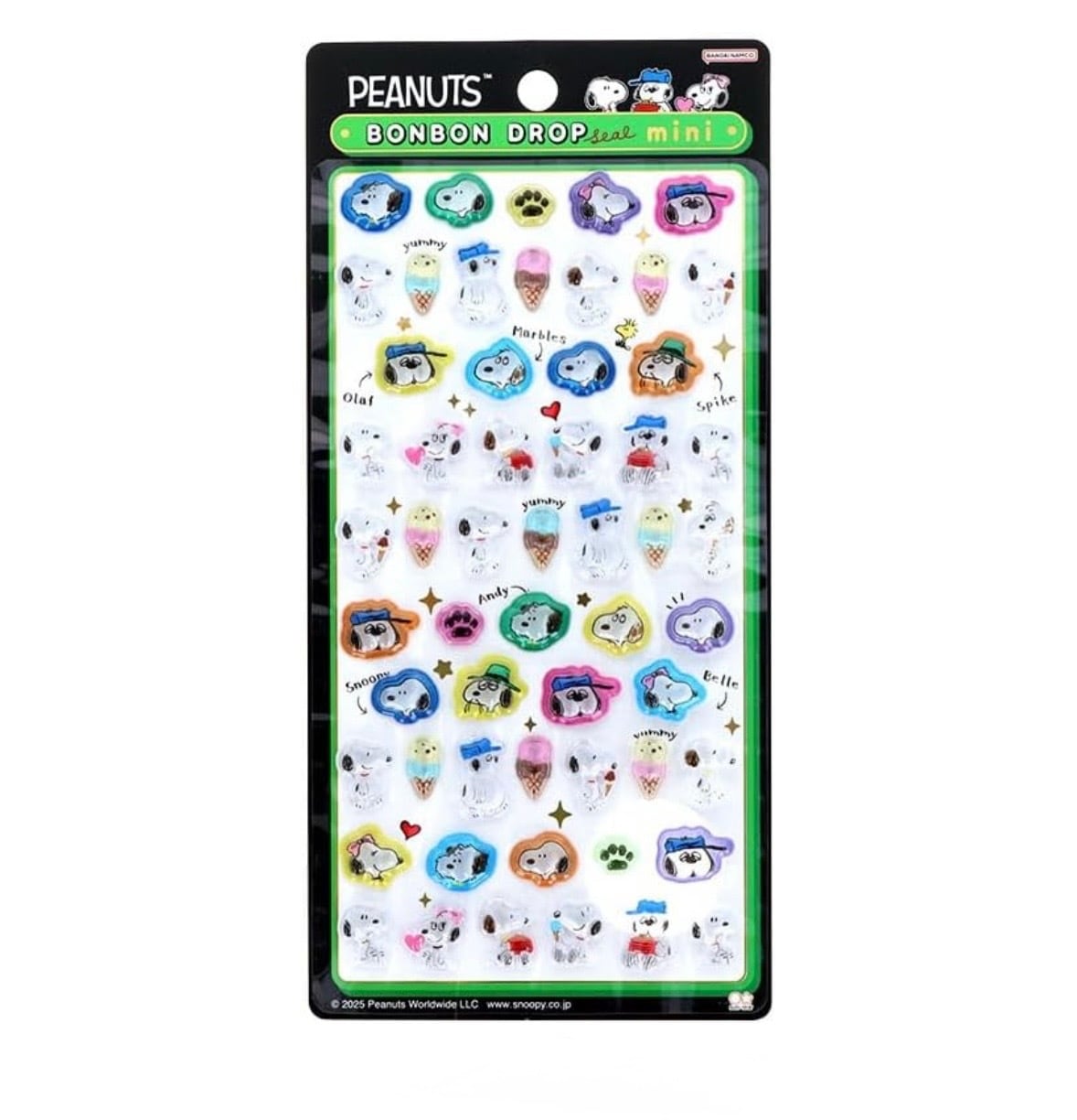 正規品】ボンボンドロップシール【ミニ】 スヌーピー きょうだいたち