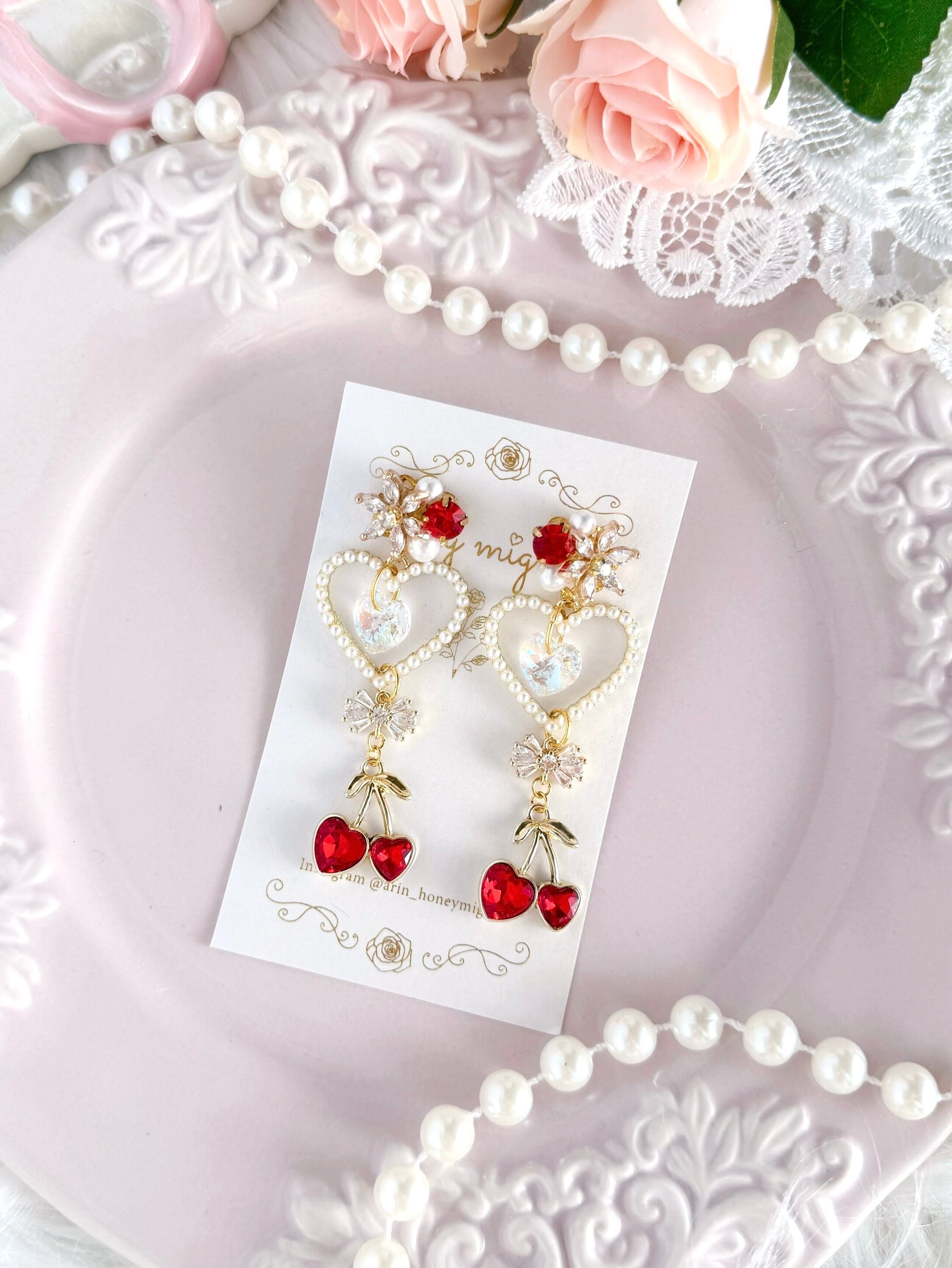 スワロハートピアス/イヤリング【CW-62】