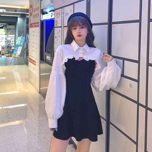 ✞ ♡スリムショート長袖スリーブシャツブラウス ロング ✞ゴスロリ SM ミリ 甘ロリ クラロリ 和ロリ エレガント 黒ロリ 姫ロリ 華ロリ BB-BB23519485609