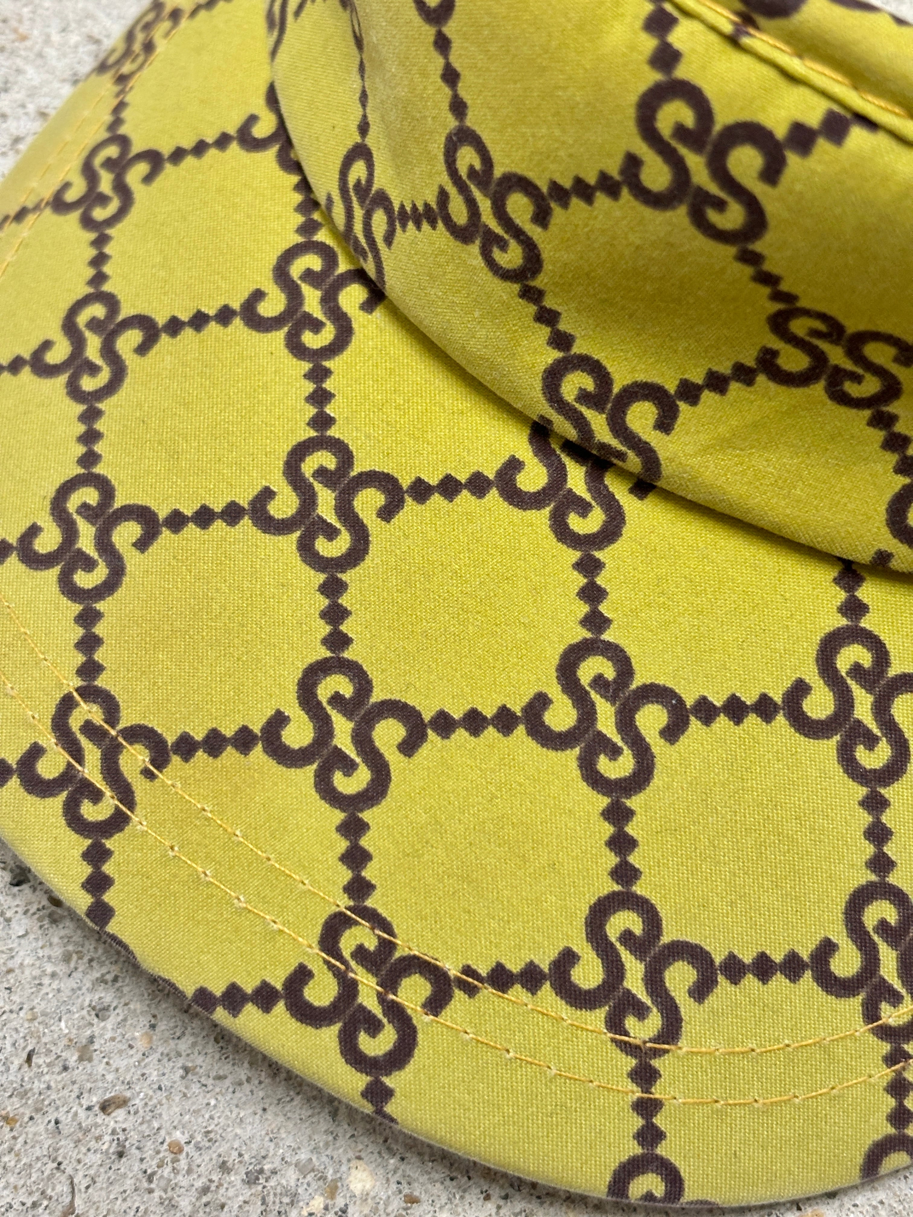 90s OLD STUSSY/Monogram Sun Visor/紺タグ/Free/モノグラム柄