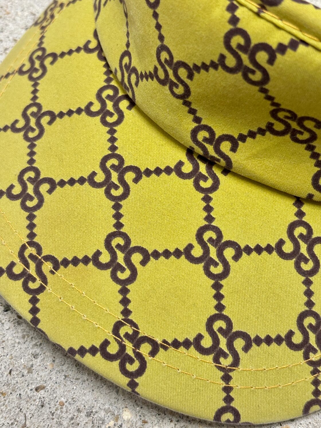 90s OLD STUSSY/Monogram Sun Visor/紺タグ/Free/モノグラム柄 