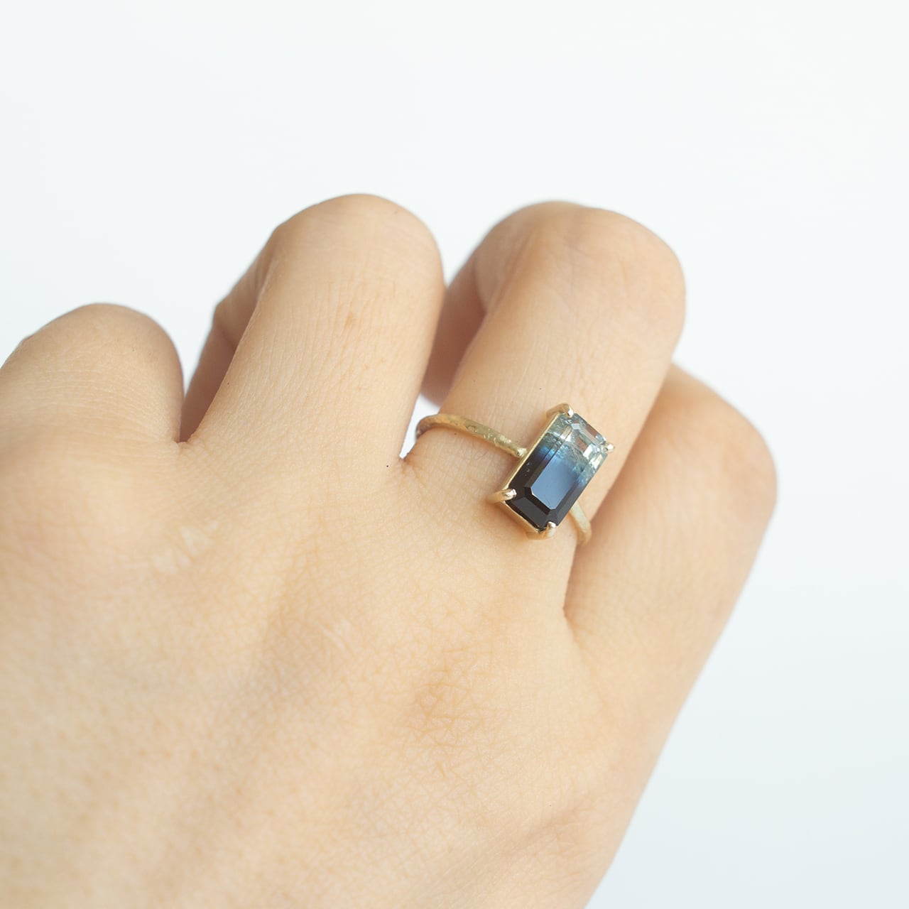 『RINGO』トルマリンクォーツ×パール♡【キュイキュイ】K10 ドロップ Rock Ring ーバイカラートルマリン | Kumiko Taya jewelry