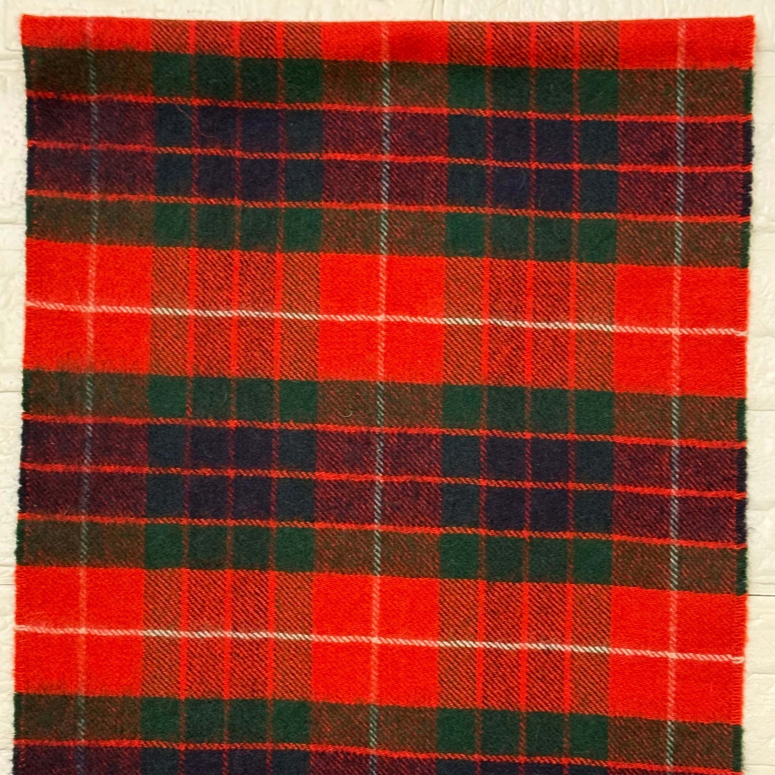 Johnstons of Elgin フレイザーレッド タータン カシミヤ×ウール
