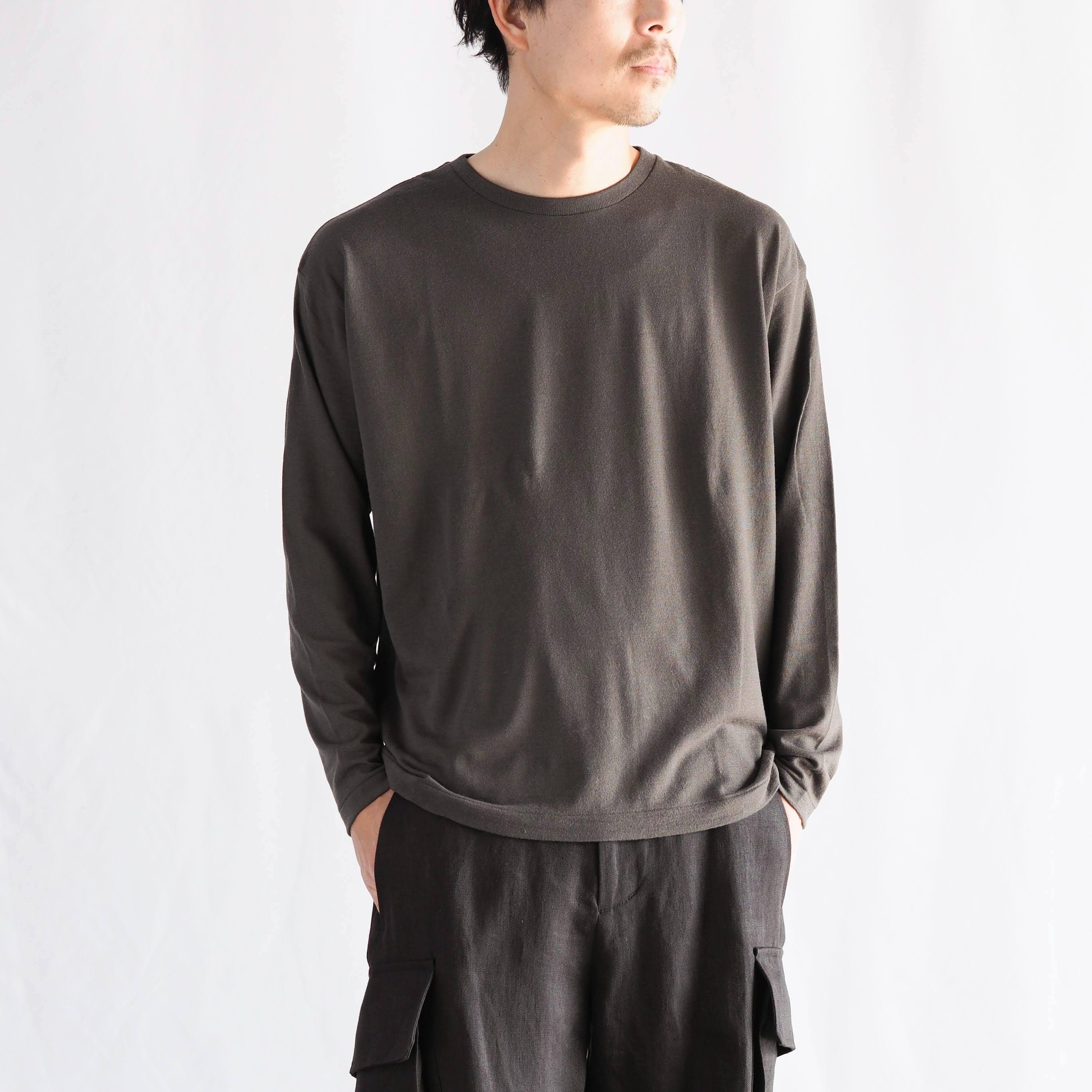 羊毛Tシャツ ロングスリーブ【いわはだ】iti-11 | 糸と色