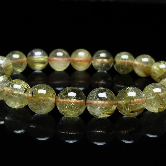 ルチルクォーツ ブレスレット 10mm タイチンルチル ブレスレット メール便可 [M便 1/10] 111-49207