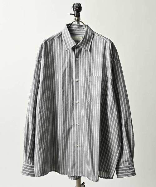 many men many mind ox striped shirt (BLK) M2615032