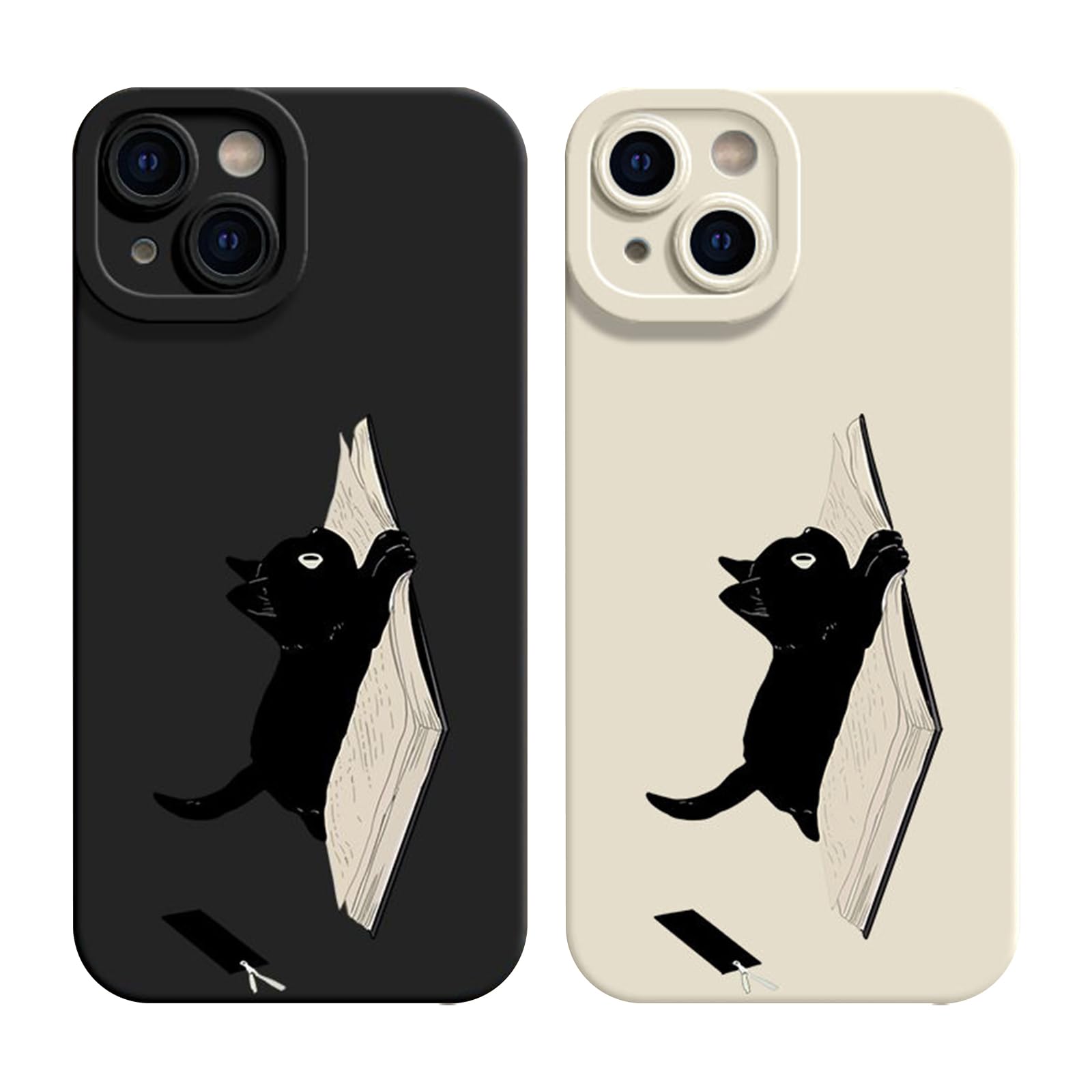 かわいい ねこ 猫 ネコ スマホケース iPhone SE3(第3世代) 用 ケース 本の上に横たわる子猫 シリコーン クリアケース バンパー 薄型 超軽量 Bホワイト ARPE