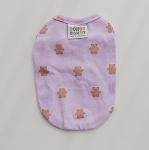 即納【DonutDonut】Flat bear  sleeveless 《Lavender》