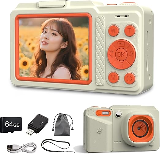 デジタルカメラ 7200万画素 デジカメ 4K 2.8インチスクリーン 64GB