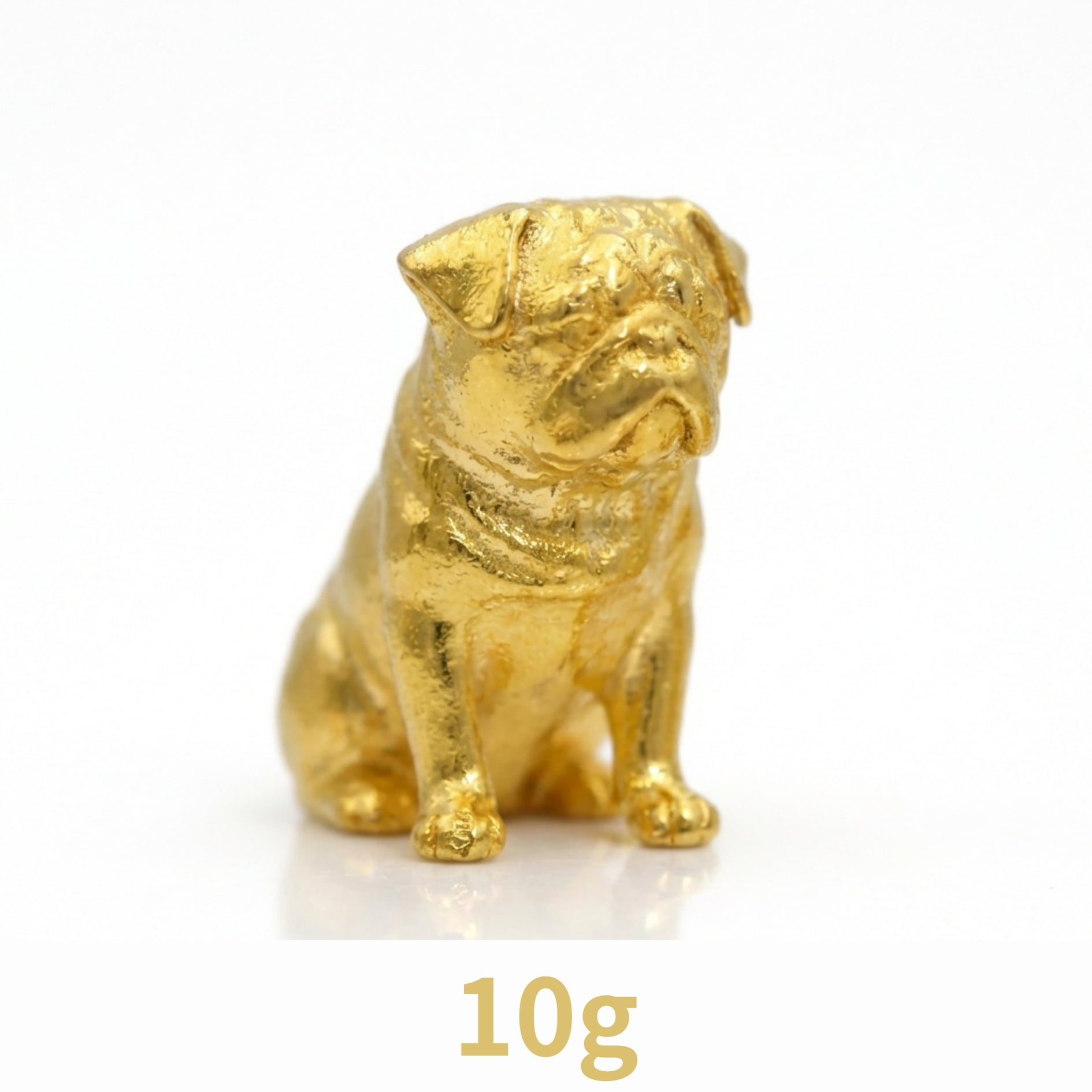純金10g『パグ』モチーフ【JUNGOLD】ずっしり重い存在感。