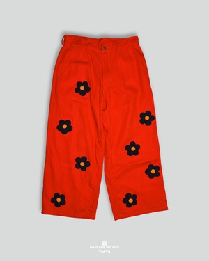 40 FLOWER PATCH PANTS  ORANGE