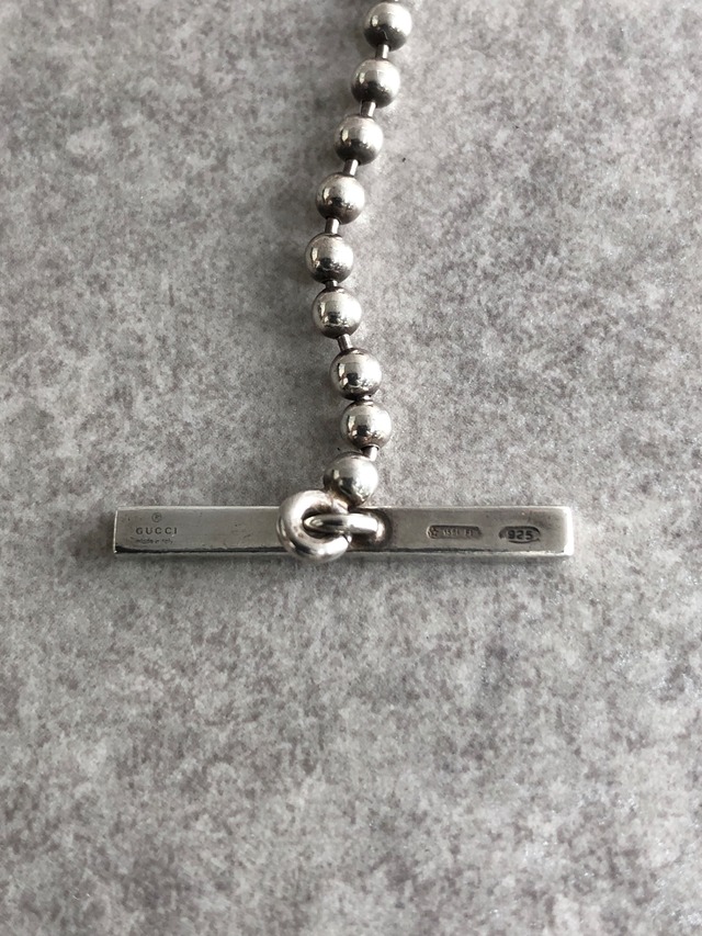 GUCCI グッチ ネックレス シルバー インターロッキング 925 ボールチェーン vintage ヴィンテージ オールド d8rjub