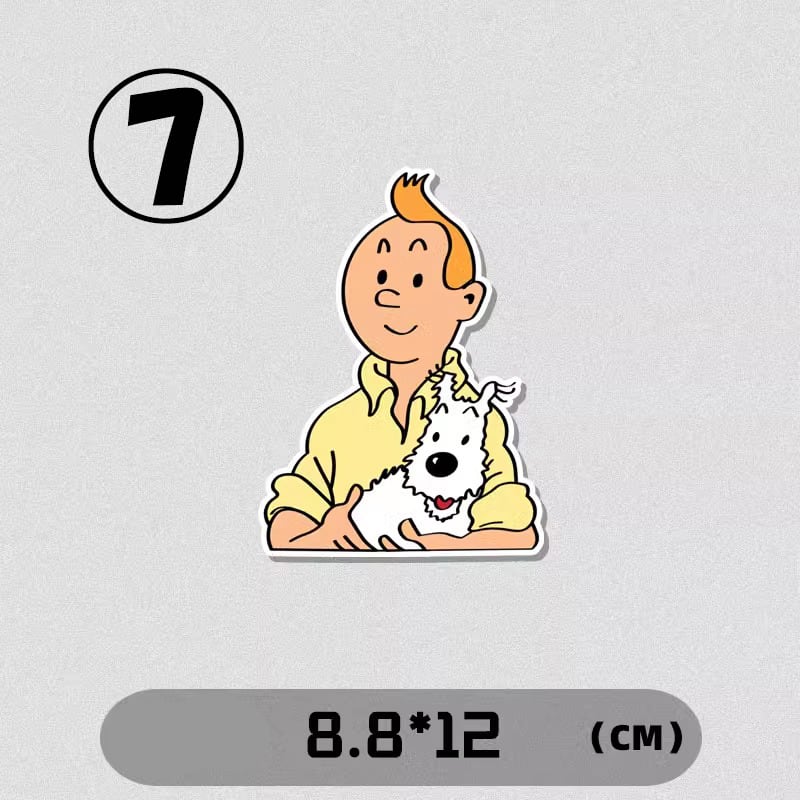 タンタンの冒険　シール　ポストカード 転写シール タンタンの冒険 スノーウィ 防水ステッカー シール | Pay ID