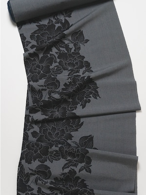 型染めシルクウール着物 「牡丹」　[A1789]