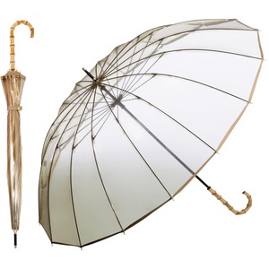 【人気】Wpc. [ビニール傘] 16Kプラスティックパイピング ベージュ（限定色） 長傘 親骨60cm 大きい レディース 持ち手 バンブー 16本骨 丈夫 おしゃれ 映え シンプル 可愛い 通勤 通学 女性 PT-16K01-001-EC