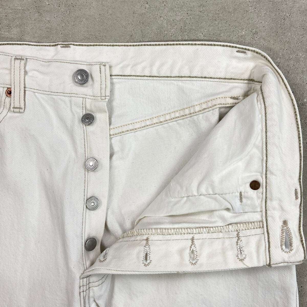 90年代 USA製 Levi's リーバイス 501 ホワイトデニムパンツ ストレート