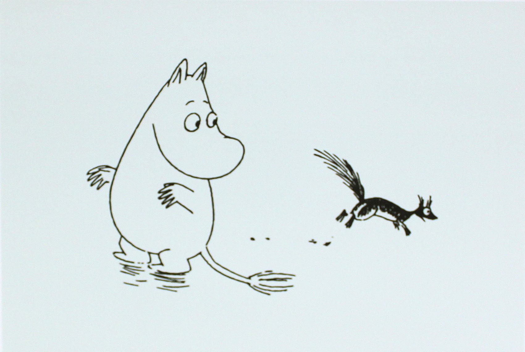 ムーミン 北欧 Postery 「ムーミンとリス」送料無料 フレーム 展示用フック付アートポスター 絵画 インテリア アート