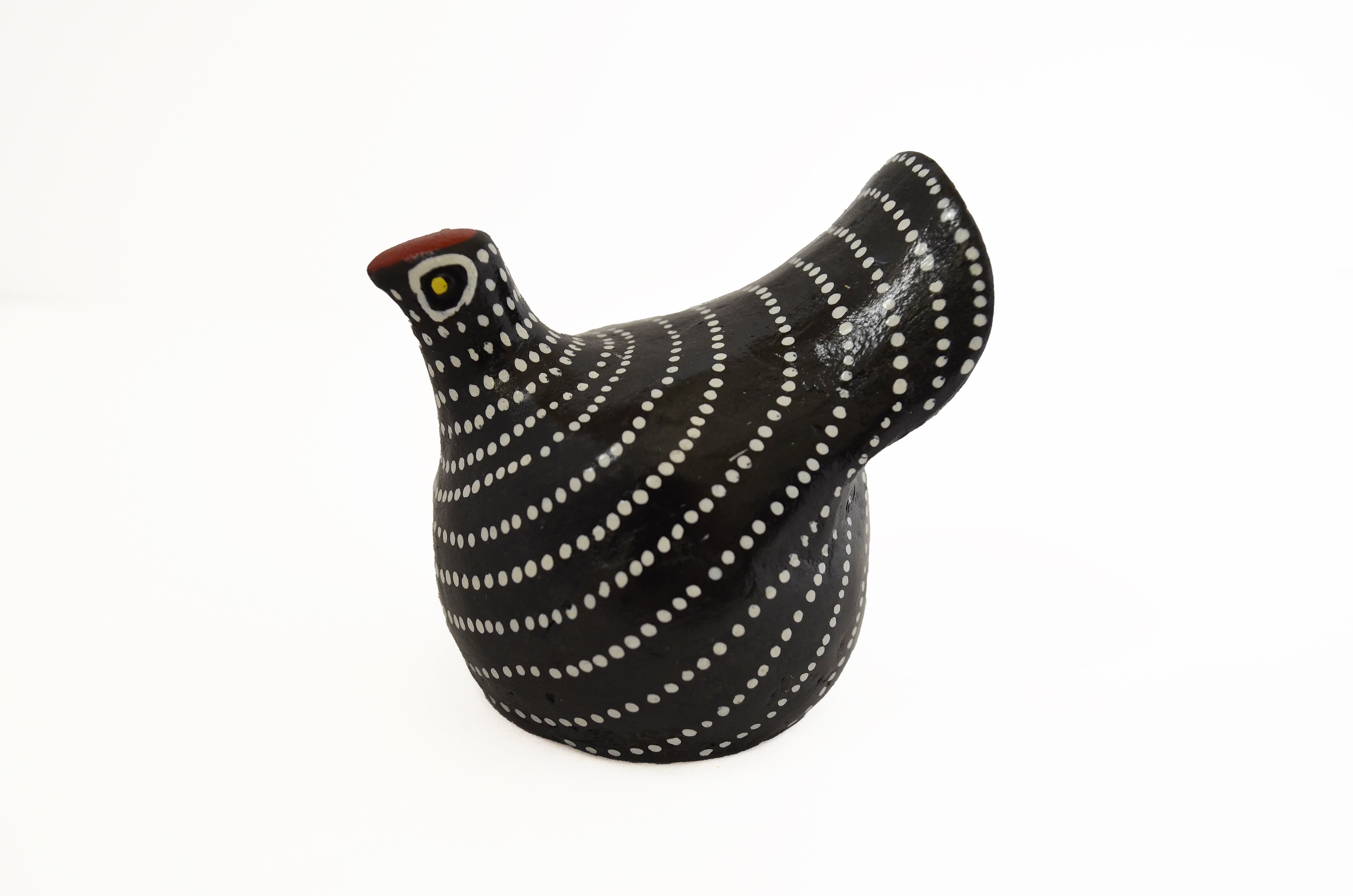 ホロホロ鳥　陶器オブジェ　置物　二体　ハイジ・カイヤール　インテリア雑貨 ホロホロ鳥 陶器オブジェ 置物 二体 ハイジ・カイヤール