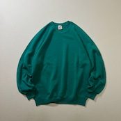 80〜90s USA JERZEES 無地 ラグラン スウェット プルオーバー ジャージーズ ブルーグリーン XL 古着