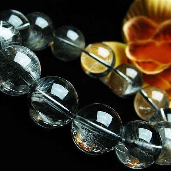 プラチナルチルクォーツ ブレスレット 18mm 211-1255 | 天然石