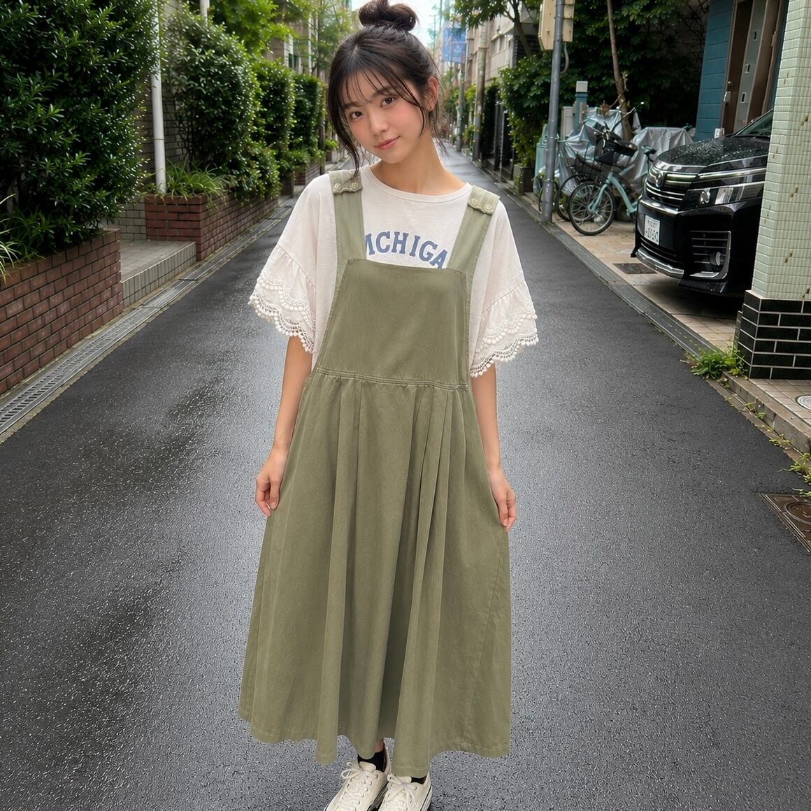 ヘリンボーンツイルジャンパースカート(D263159L) | JOLIE