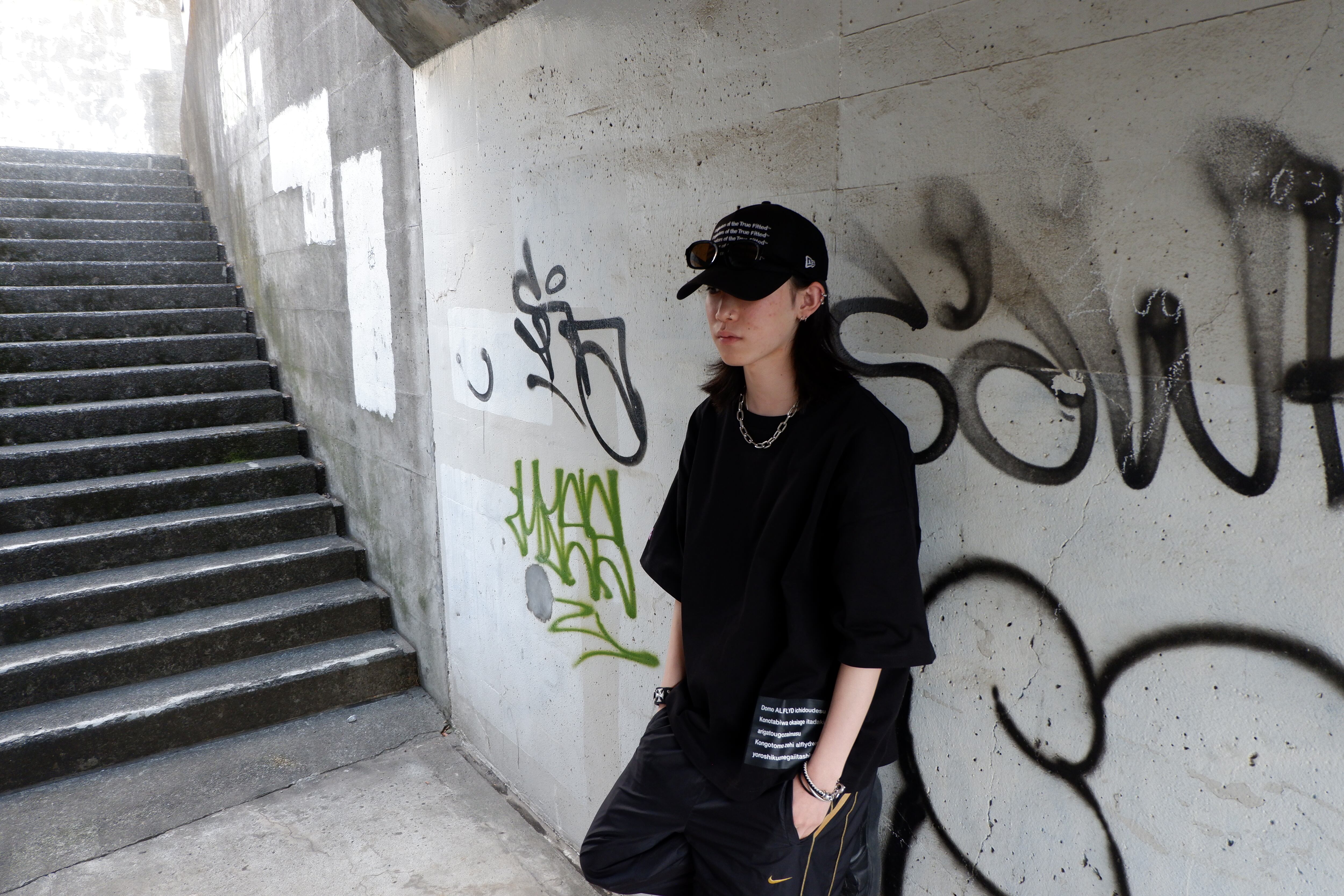 ほぼ正方形オーバーTシャツ BLACK | ALFLYD: アルフレイド ある