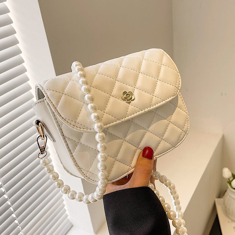 サマーパールチェーン レッド 夏物 真珠 メッセンジャーバッグ Tiancai_Wing_Bag40278803562