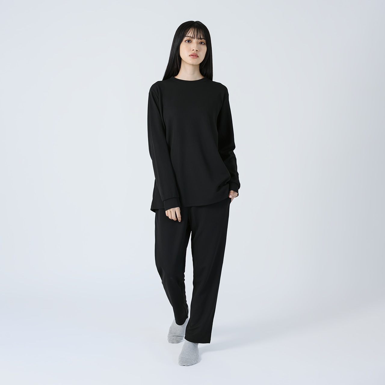 Relaxing Mesh リカバリーロングパンツ<ブラック>