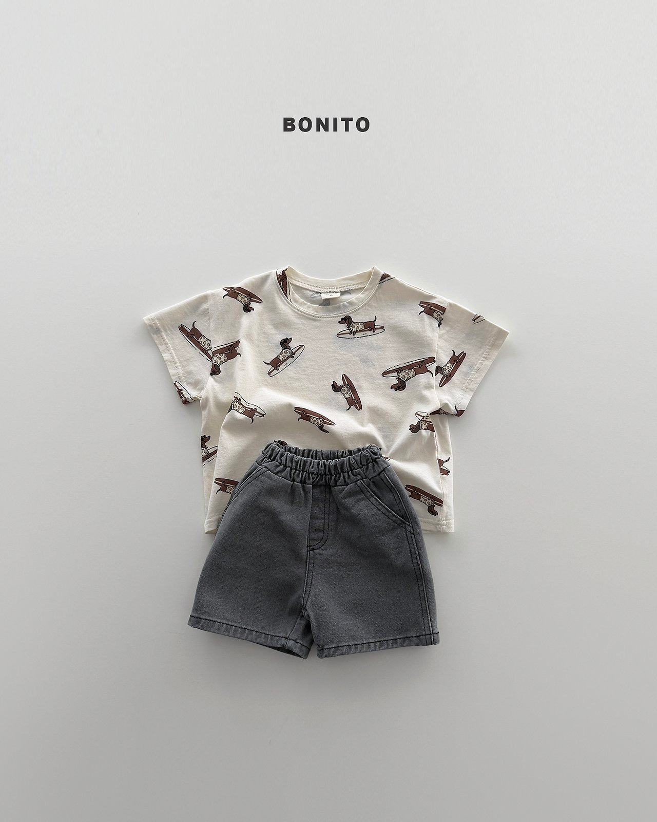 [BONITO] Surfing Dog Tee / [보니토] 서핑도그티