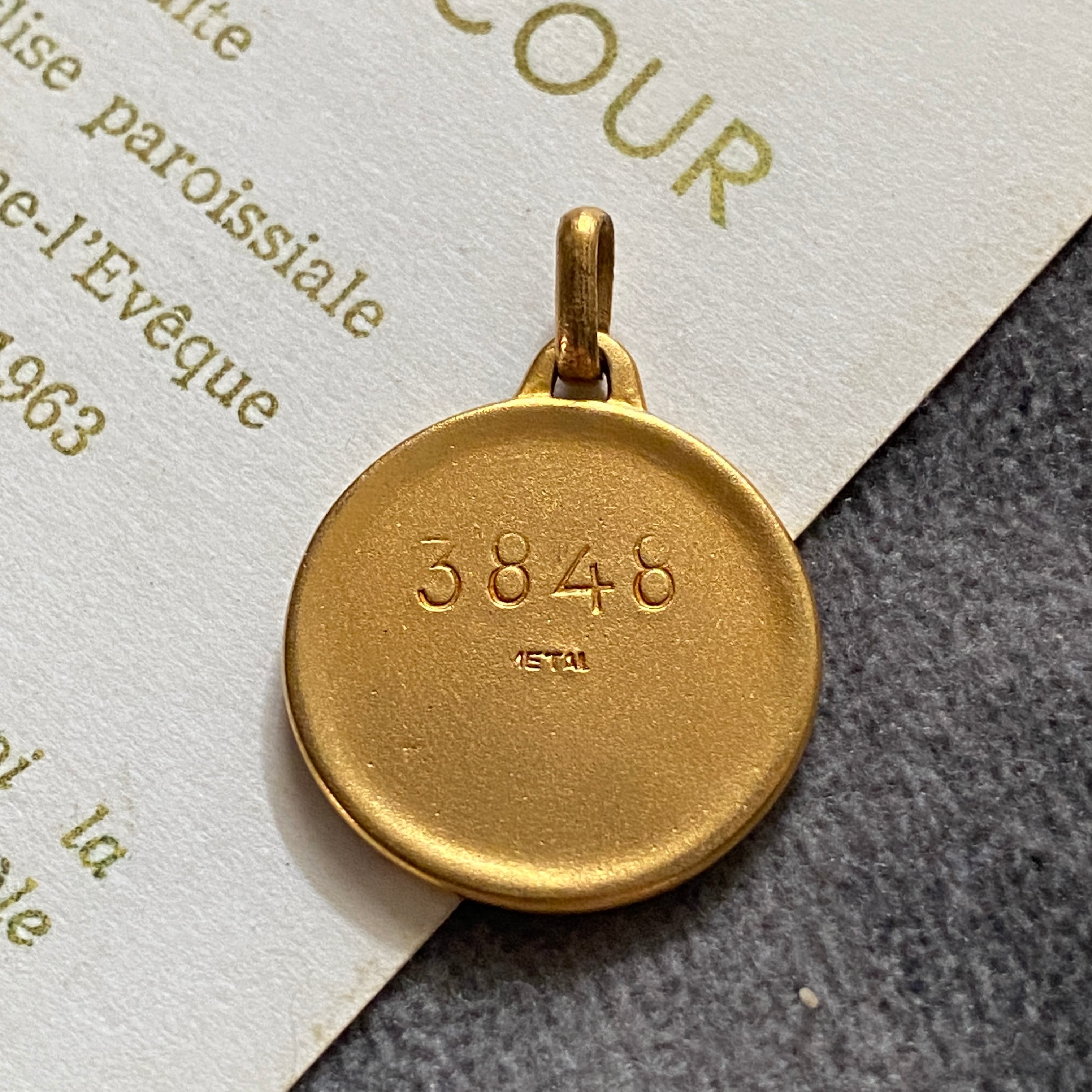 Augis×mazzoni作【祈りの聖母マリア】 | Antique medaille Mary