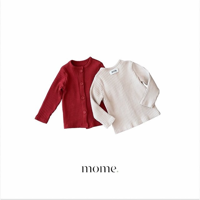 【取寄】MOME ロリリブカーディガン｜秋服｜韓国子供服｜ 26/AT