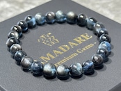 No.1938 ブラックスターアクアマリンブレスレット