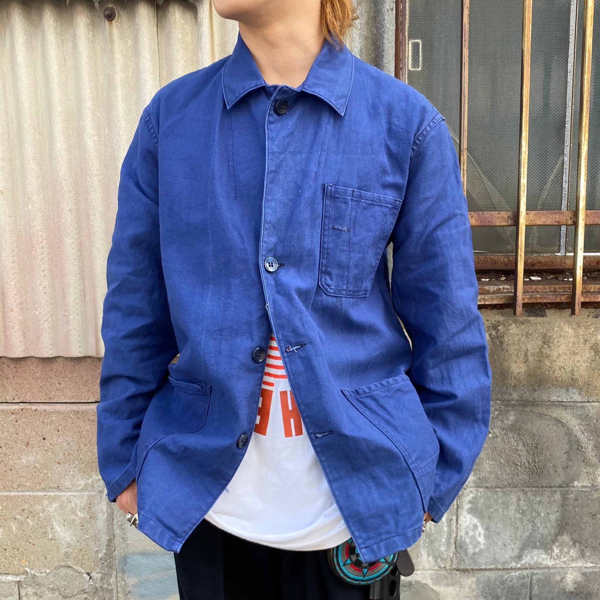 Sanfor スウェーデン ユーロワークジャケット カバーオール メンズxl相当 古着 ワークジャケット Sa50 Cave 古着屋 公式 古着通販サイト