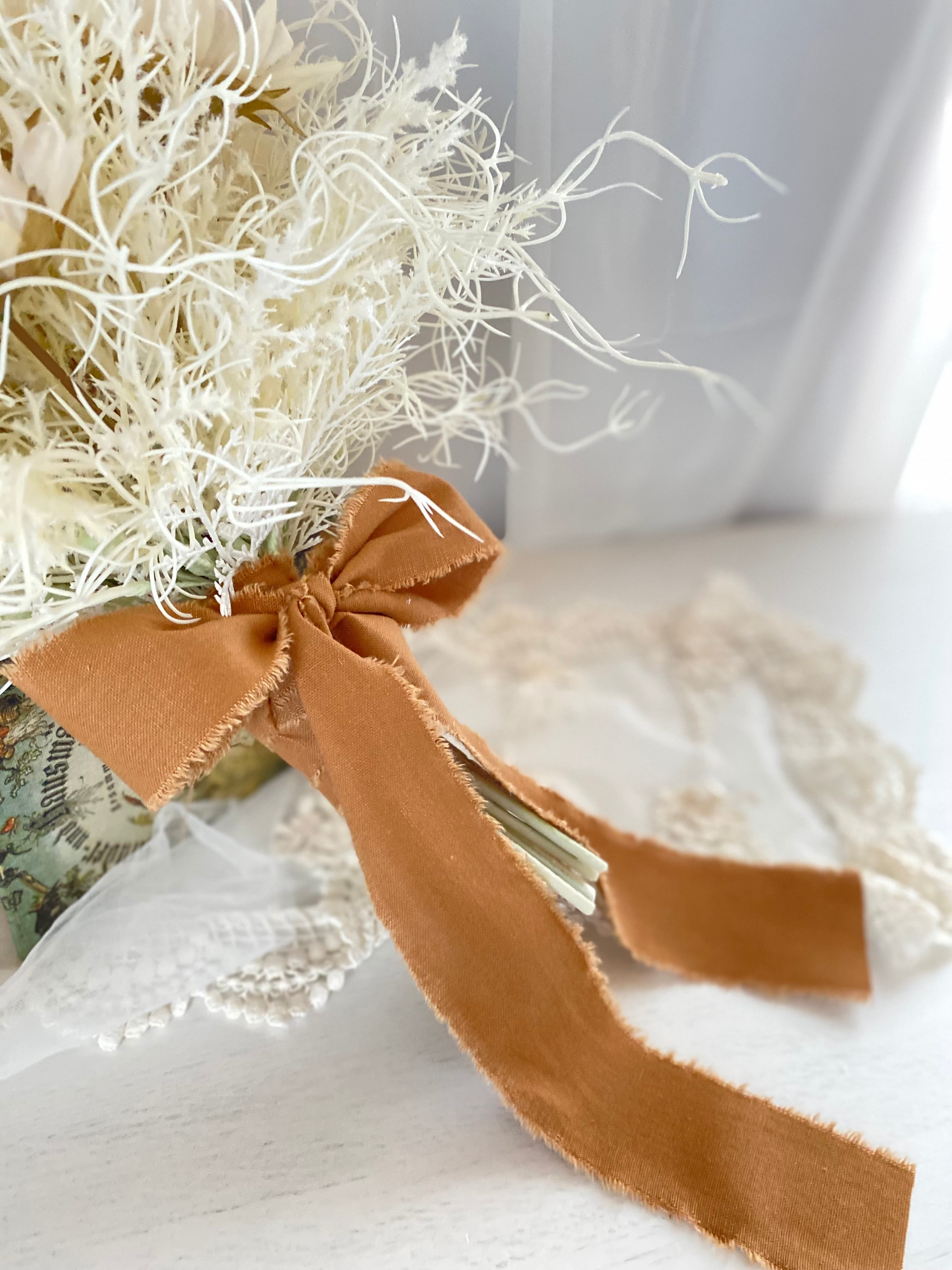 アンティーク調ひまわりブーケ＆ブートニアドライ風ブーケウェディング