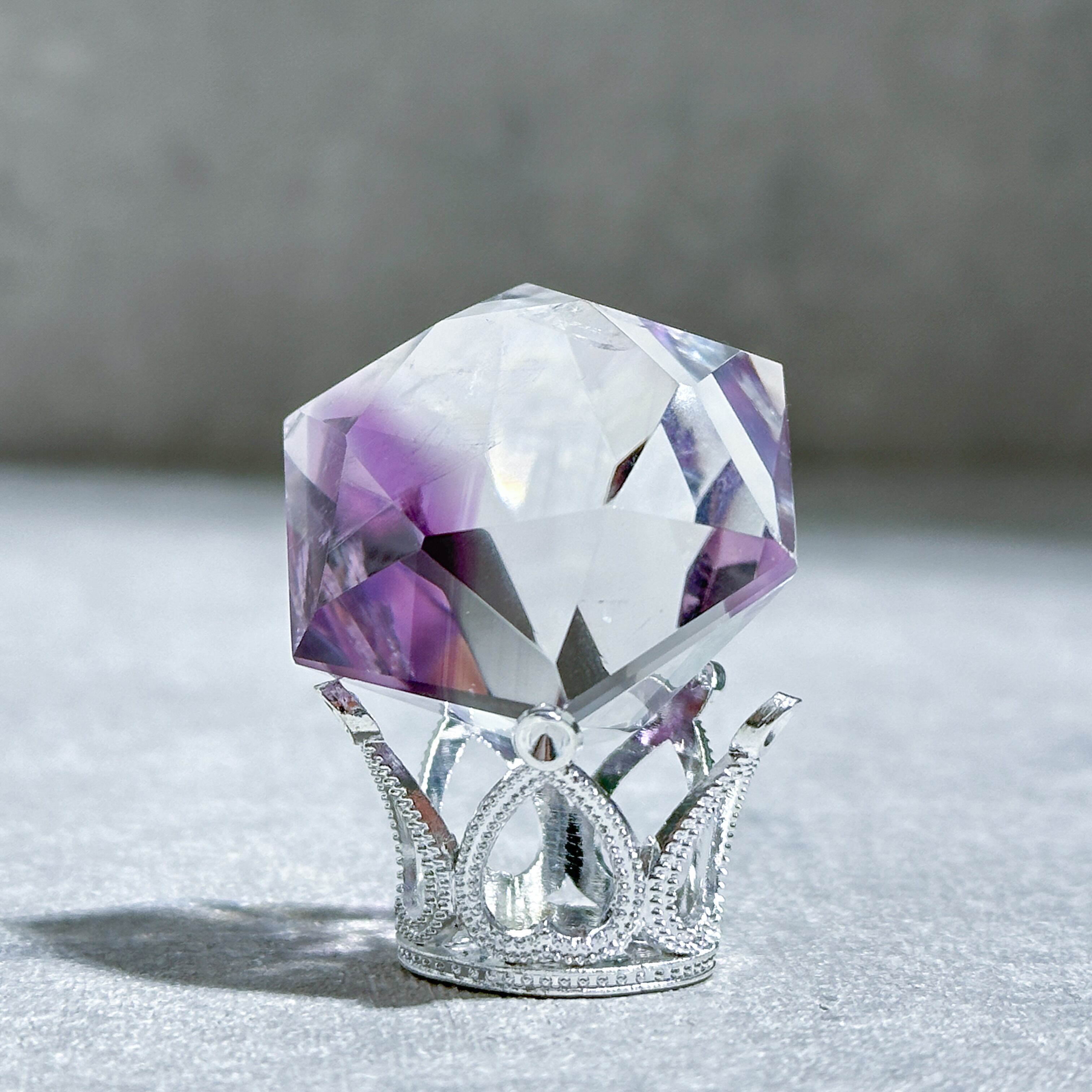 透明感◎ファントムアメジスト ダイヤモンドカット01◇Amethyst