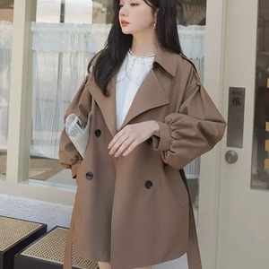 【送料無料】 トレンチコート 3色 アウター 羽織り ショート 長袖 ランタンスリーブ Vネック 襟付き フレア Aライン ベルト アイボリー ブラック ブラウン 大人カラー モノトーン ニュアンスカラー 薄手生地 かわいい 大人可愛い 綺麗 シンプル カジュアル 大人 上品 おしゃれ お洒落 大人女子 こなれ感 エレガント コンサバ 定番アイテム 体型カバー フェミニン 無地 春 秋 女性 レディース 30代 40代 デート お出かけ 女子会 お呼ばれ お茶会 授業参観 休日 アウトドア 着回し