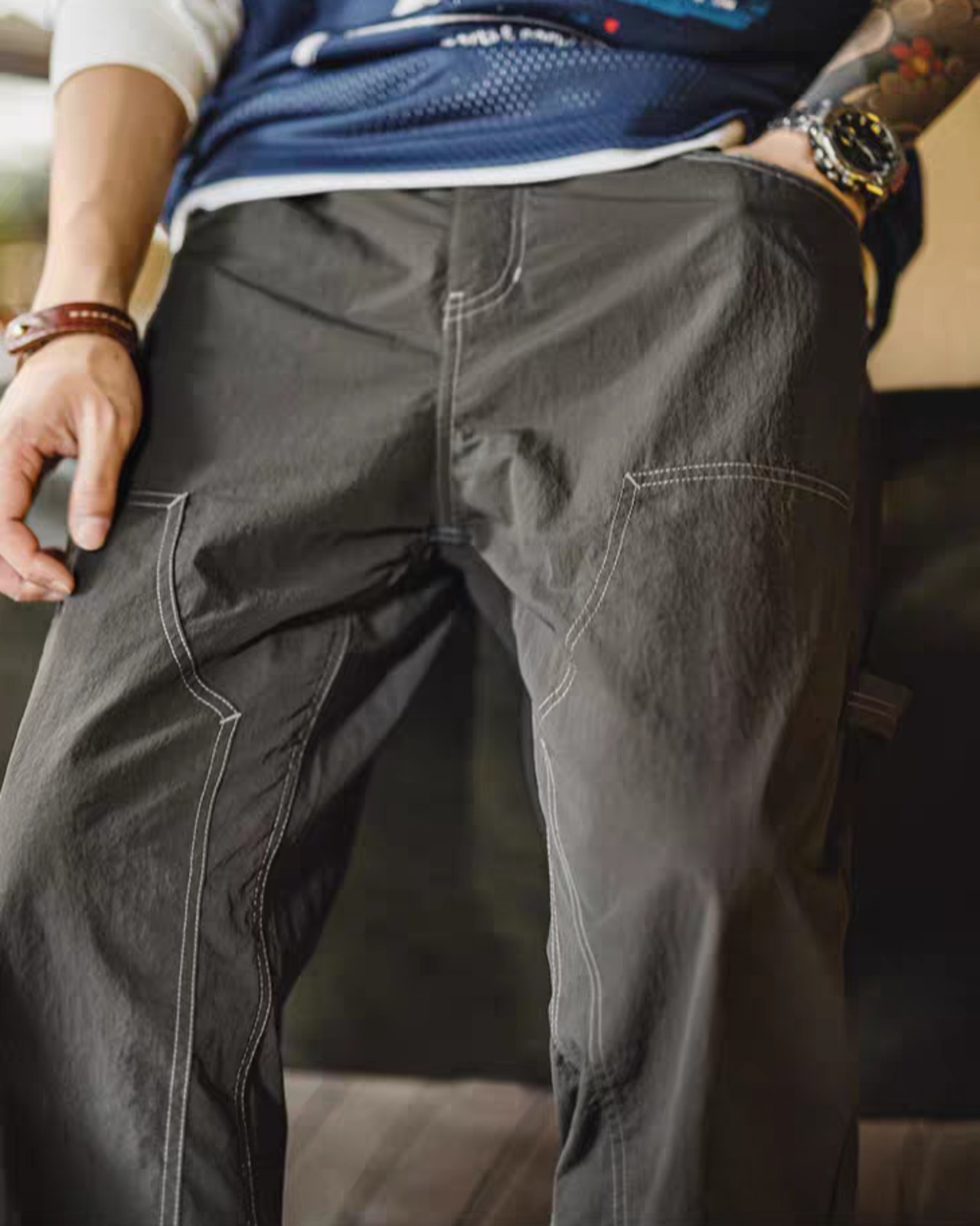 Casual Double Knee Pants  K0270