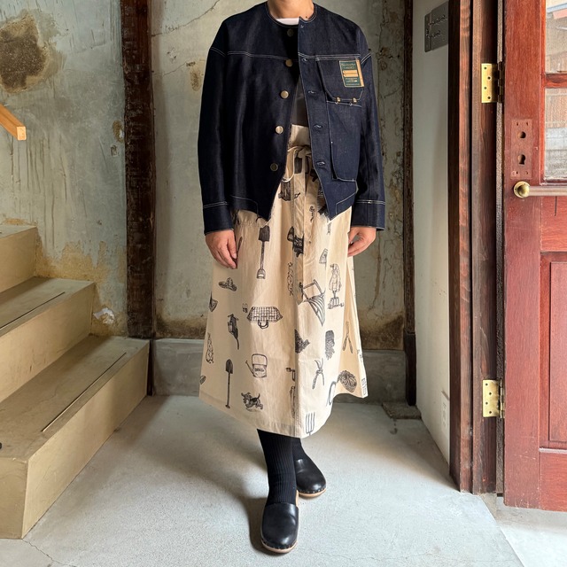 R&D.M.Co-/OLDMAN'S TAILOR Garment Dye Trimming Jacket Beige #5656