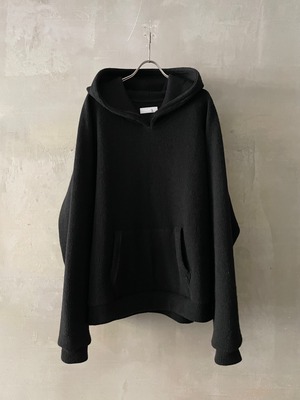 T/f Lv4 loose fit double knit hoodie - black